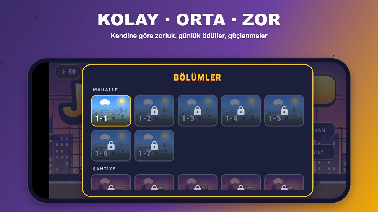 Bölüm seçimi